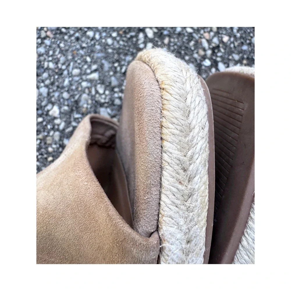 Steve Madden Urge Espadrille Real Leather Suede Wedge Heels Size 8.5